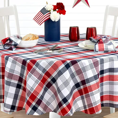 Miniatura 5 de Lintex Home Bargains Plus - Servilletas de tela patrióticas para celebración, juego de 4 Rojo Blanco y Azul, Algodón, Servilleta Americana Tela A
