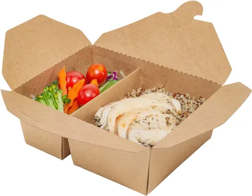 Miniatura 48 de Restaurantware Bio Tek - Cajas para llevar de 30 onzas, 200 loncheras para llevar, cierre de tabulación, resistentes al calor, desechables, de papel