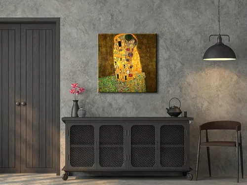 Miniatura 5 de Wieco Art El beso de Gustav Klimt famosas reproducciones de pinturas al óleo envueltas en galería de arte en lienzo para pared de sala de estar