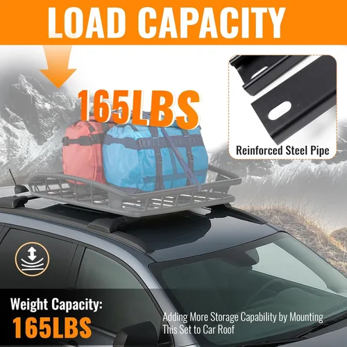 Miniatura 3 de ECOTRIC - Barras transversales de techo, de aluminio, estilo de fábrica, paquete de rieles laterales para Chevy Chevrolet Traverse 2009-2017