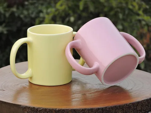 Miniatura 4 de HealthGoodsIn Juego de 2 tazas de doble asa (taza de doble agarre) para una sujeción segura, 11.83 onzas líquidas (color pastel)