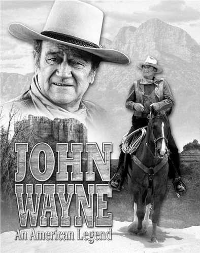 Desperate Enterprises John Wayne American Legend - Letrero de hojalata - Decoración nostálgica vintage de metal para pared, fabricado en Estados