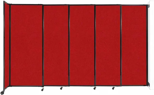 Miniatura 174 de Divisor de habitación de pared recta deslizante montado en la pared Anchos ajustables Ruedas de bloqueo Separador de habitación Paneles