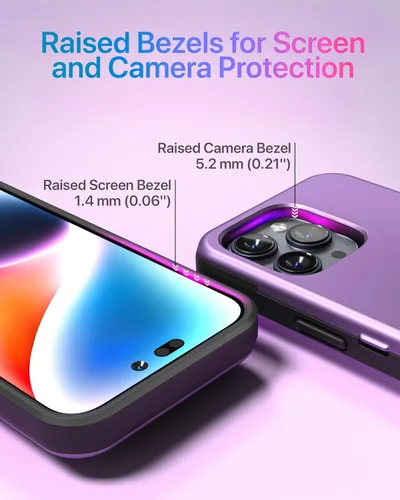 Miniatura 13 de TORU CX Slim - Funda tipo cartera para iPhone 15, funda protectora a prueba de golpes resistente con tarjetero oculto y ranura para tarjetas, espejo