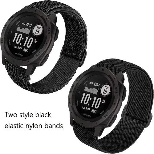 Miniatura 4 de GARTOO Correa de silicona elástica de nailon para Garmin Instinct 2 Solar - Correa de muñeca suave, para hombres/mujeres, táctica/marea/deportes