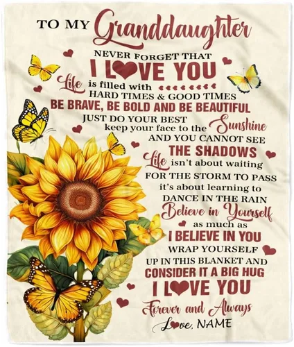 Miniatura 22 de Manta personalizada de baloncesto con texto en inglés "To My Granddaughter from Grandma Grandpa Stay Strong Be Confident Believe in Yourself", manta
