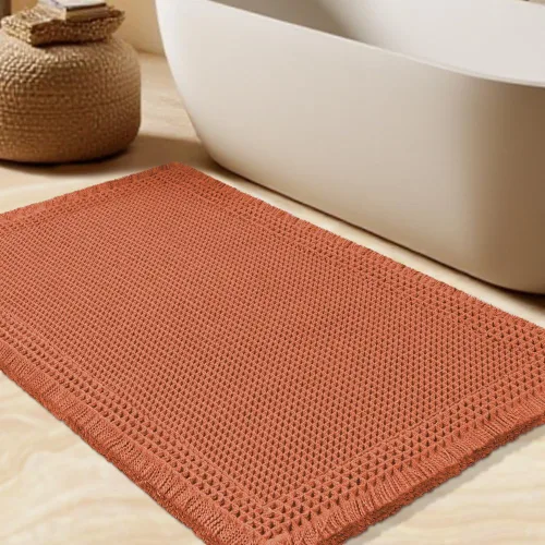Miniatura 13 de Tapete de baño con diseño de gofre, moderno, bohemio, absorbente, antideslizante, ultrasuave, lavable a máquina, con letra de baño, dormitorio