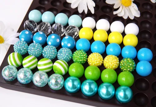 Miniatura 2 de Cuentas de chicle de 20 mm de Vuadiben – 50 cuentas acrílicas gruesas a granel para hacer bolígrafos ensartados, joyas, manualidades y proyectos