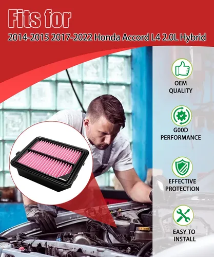 Miniatura 4 de 2 filtros de aire de motor CA11399 y filtro de aire de cabina CF10134 para Honda Accord 2.0L Hybrid (2014-2015 2017-2022), piezas de filtro de aire