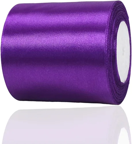Miniatura 165 de Cinta rosa intensa de 1-1/2 pulgadas x 25 yardas, cinta de satén de tela de color rojo rosa sólido para envolver regalos, manualidades de bricolaje