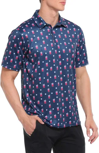 Miniatura 4 de LRD Camisas de golf para hombre UPF 50 de manga corta que absorbe la humedad