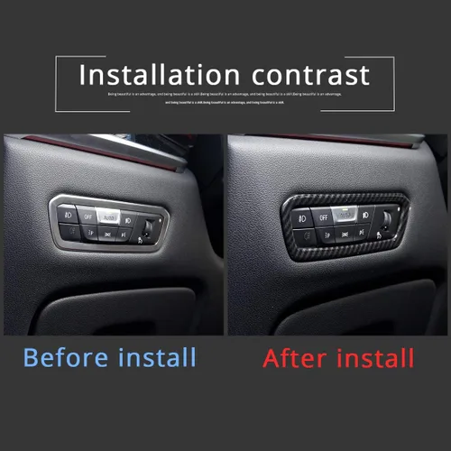 Miniatura 2 de Fibra de carbono estilo ABS coche interruptor decoración marco ajuste para BMW X5 G05 X7 G07 2019