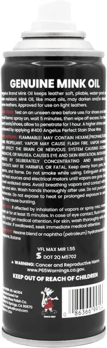 Miniatura 6 de Angelus Spray acondicionador de aceite de visón profesional genuino, 5.5 oz - Acondicionador de cuero de alta calidad, impermeabiliza, suaviza