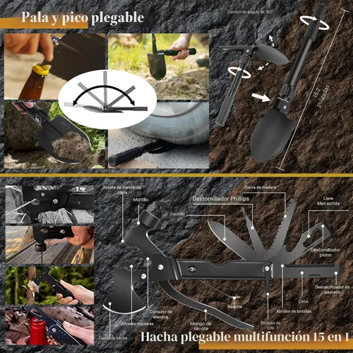 Miniatura 2 de Abpir Kit de supervivencia de emergencia de 318 piezas, equipo de supervivencia y equipo de primeros auxilios, suministros médicos para vehículos