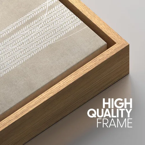 Miniatura 262 de SIGNWIN Lienzo enmarcado para pared, arte con pinceladas de flujo neutro en tonos beige abstractos, ilustraciones, arte moderno, decorativo