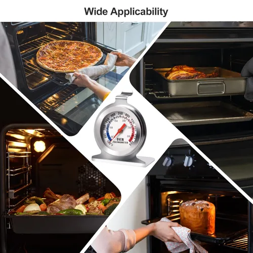 Miniatura 5 de Termómetro de horno de acero inoxidable para horno eléctrico/de gas, termómetro para ahumar parrilla de cocina (122.0-572.0 °F/100-600°F) (2)
