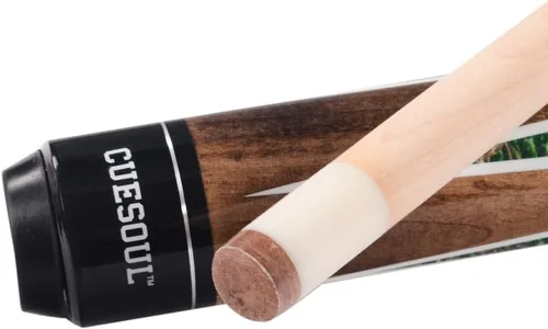 Miniatura 6 de Cuesoul Juego de taco de billar de madera de arce de 58 pulgadas, 19 oz/20 oz, punta de 11.5 mm/13 mm [peso ajustable] 19oz-Marrón sin estuche