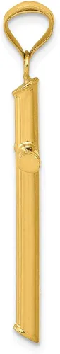 Miniatura 2 de Dije con dije de cruz 3D de oro amarillo de 14 quilates, 1.339in x 0.630in, Metal