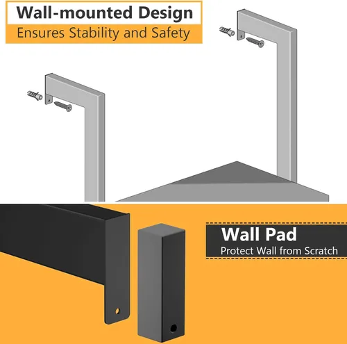 Miniatura 7 de Tangkula Estante de escalera industrial contra la pared, estantería de escalera de 5 niveles con marco de metal, estantería abierta de 72 pulgadas