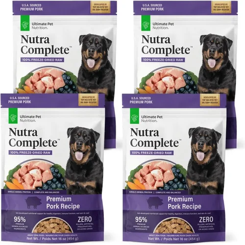 Miniatura 14 de ULTIMATE PET NUTRITION Nutra Complete - Alimento para perros 100% liofilizado crudo formulado por veterinarios con antioxidantes, prebióticos