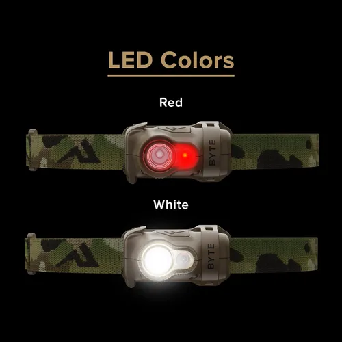 Miniatura 3 de Princeton Tec Byte - Linternas frontales tácticas LED rojo/blanco, 200 lúmenes, multicam, BYT-TAC-MC