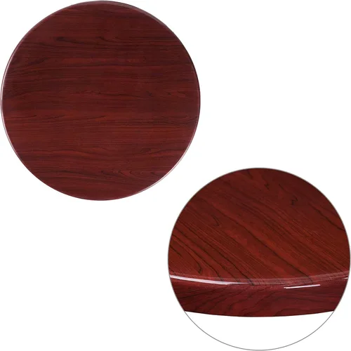 Miniatura 5 de Flash Furniture - Tapa de mesa de resina brillante de 30.0 x 48.0 pulgadas, con borde caído de 2.0 pulgadas de grosor