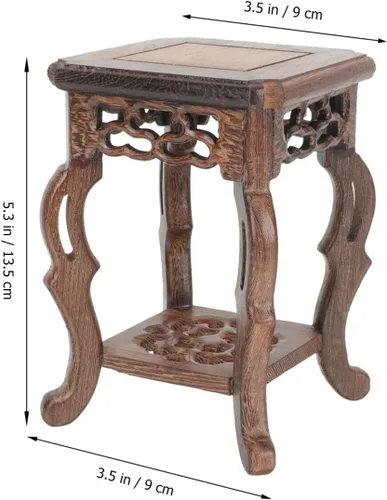 Miniatura 2 de Soporte de madera para plantas, soporte de exhibición para macetas, base para suculentas, mini taburete para interior y exterior, patio, balcón