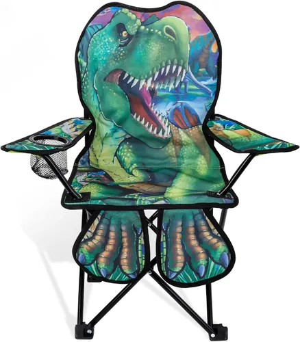 Miniatura 18 de KABOER Silla plegable para césped y camping para niños con portavasos y bolsa de transporte, sillas de camping para niños rosado sirena