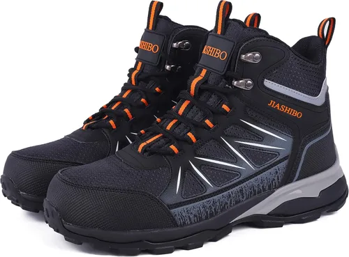 Miniatura 7 de Blapek Botas de trabajo con punta de acero para mujer, botas de trabajo aisladas, zapatos de punta de acero, botas de construcción cómodas, botas
