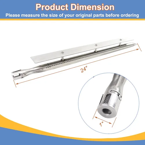 Miniatura 2 de Recambio de tubo para quemadores de parrilla para horno Viking 316-911, VGBQ 30 en serie T, VGBQ 41 en serie T y otros modelos de parrillas de gas