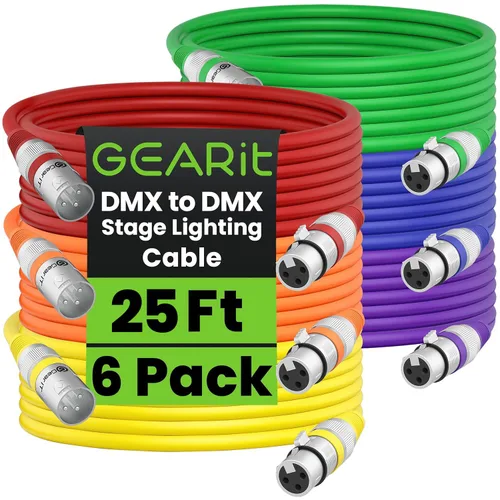Miniatura 17 de GEARit XLR Cables de 1 pie 6 unidades de varios colores, cable de micrófono XLR macho a hembra, cable de micrófono blindado equilibrado