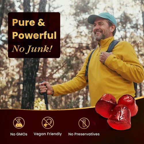 Miniatura 3 de Gomitas Shilajit doradas de 60 unidades para hombres y mujeres – 3000 mg 10 en 1 mezcla del Himalaya con ácido fúlvico, más de 85 minerales traza