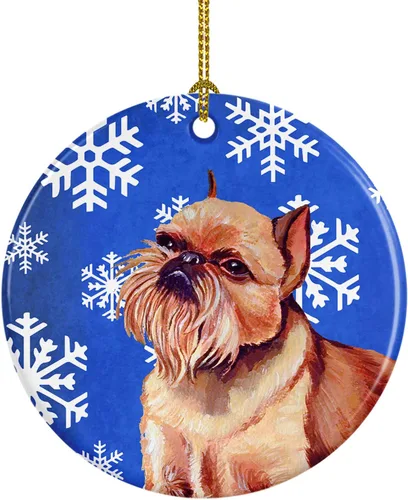 Miniatura 161 de Caroline's Treasures Cavalier Spaniel - Adorno de cerámica para colgar en el árbol de Navidad, para el hogar, Navidad, fiestas, regalo, 3 pulgadas