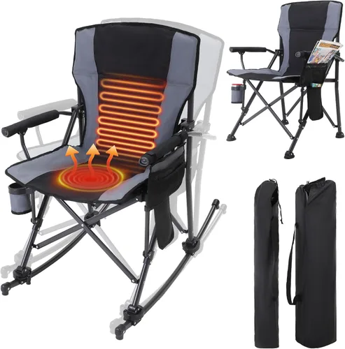 REDCAMP Silla de campamento plegable de gran tamaño para adultos, resistente 250/300/330 libras, marco de acero resistente, sillas de campamento al
