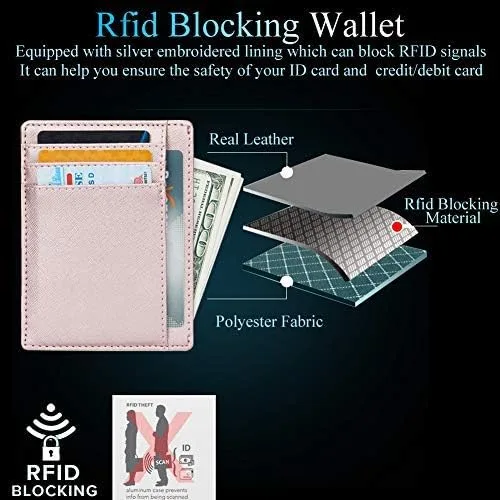 Miniatura 4 de Pequeñas carteras de bolsillo con bloqueo RFID para hombres y mujeres