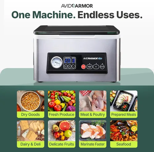 Miniatura 7 de Avid Armor - Máquina selladora al vacío de cámara USV20 Ultra Series para alimentos húmedos, máquina de envasado al vacío de carne, compacta