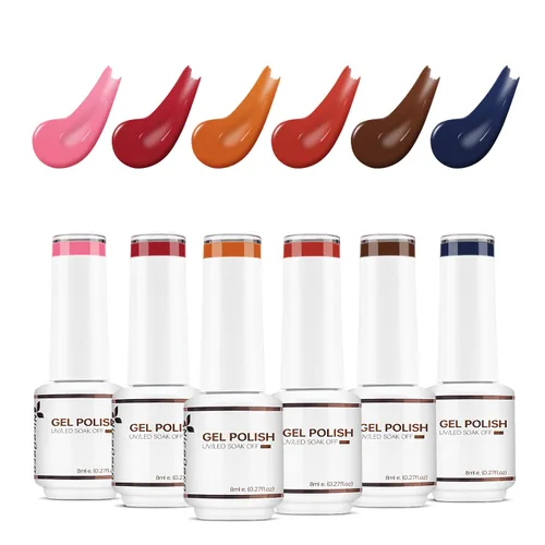 Miniatura 9 de Nicedeco Hema Free Cruelty Free - Esmalte de uñas de gel vegano sin crueldad, 6 unidades de 0.3 fl oz, color nude, rosa, blanco, kit de uñas de gel