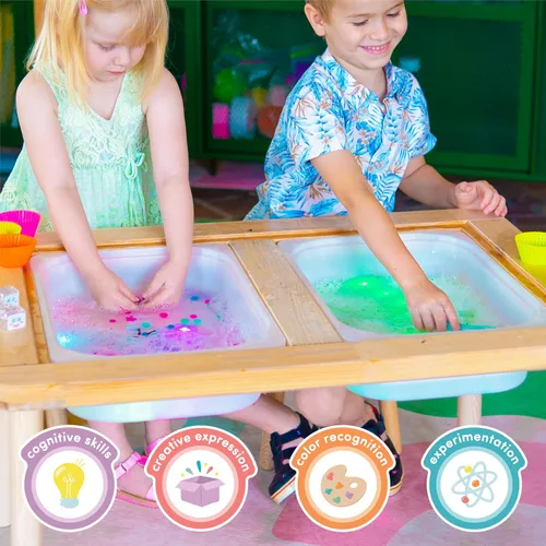 Miniatura 7 de Glo Pals Paquete de cubos iluminados activados por agua para juegos sensoriales, paquete de 12 (Tierra extraordinaria)