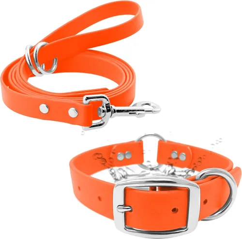 Miniatura 34 de Collar impermeable para perro con anillo central resistente Collar para perros pequeños, medianos, grandes o XL, Amarillo