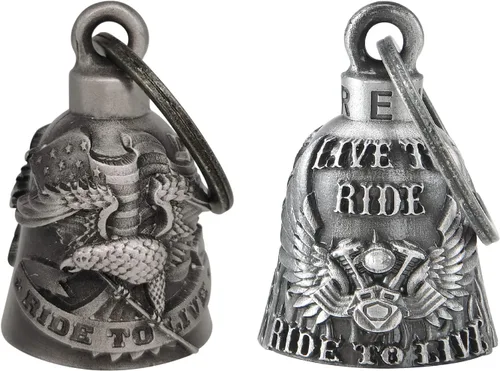Miniatura 17 de 【Paquete de 2】Campanas de Motocicleta para Motociclista de Buena Suerte Campanas Guardianas de Conducción con Colgador Accesorio de Motocicleta