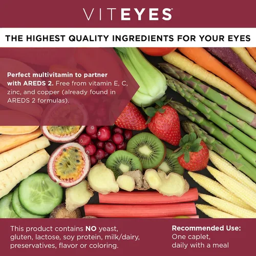 Miniatura 3 de Viteyes Classic AREDS 2 Suplemento multivitamínico complementario, fórmula multivitamínica integral para AREDS 2 usuarios, 30 cápsulas, cápsulas