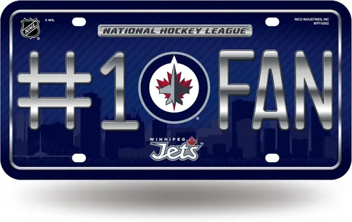 Miniatura 17 de NHL #1 - Placa de matrícula metálica para ventilador