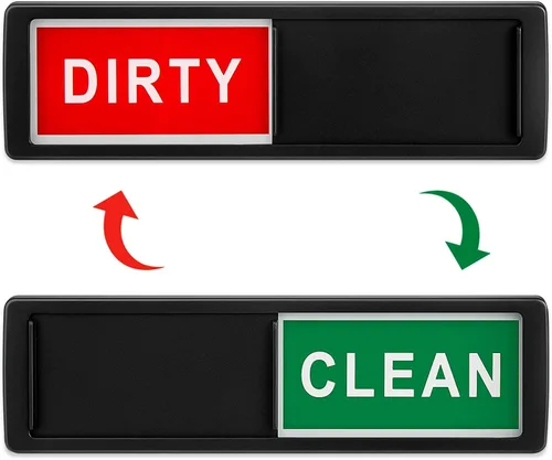 Miniatura 8 de Imán para lavavajillas con el texto en inglés "Dirty" o "Clean", solo cambia cuando lo empujas. Imán fuerte antiarañazos o 3M con opciones que