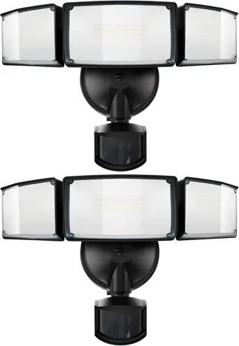 Miniatura 10 de UME Luces de Seguridad LED de 49W 5500LM con Sensor de Movimiento para Exteriores, 5000K Luz de Día, IP65 Resistente al Agua, del Atardecer al