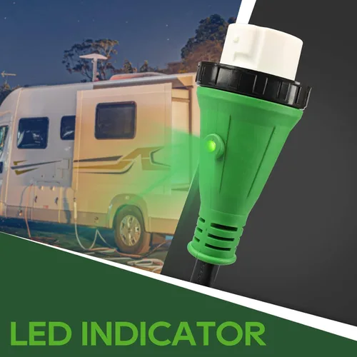 Miniatura 7 de RVGUARD - Cable adaptador de 12” de 50 A a 110 V para caravana con conector de bloqueo, adaptador de corriente eléctrica de NEMA 5-15P a NEMA