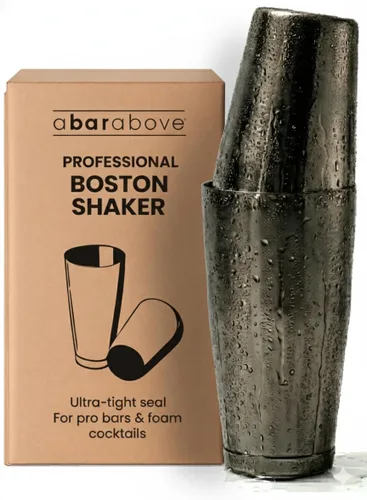 Miniatura 13 de Coctelera Boston Shaker de acero inoxidable, set de 2 piezas: 18 oz sin contenido y 28 oz con contenido, coctelera profesional para barman, Acero