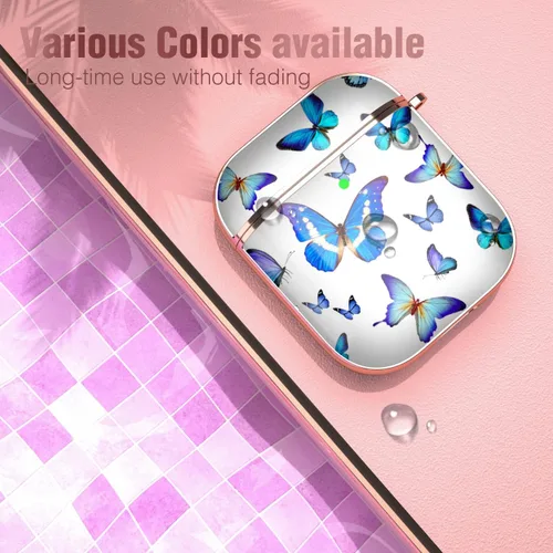 Miniatura 5 de Maxjoy Funda para AirPods, bonita funda protectora rígida para AirPod 2 Gen para mujeres y hombres con llavero para AirPods de 2ª generación de 1ª