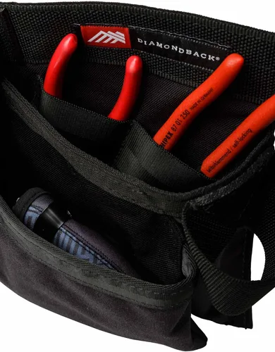Miniatura 6 de Diamondback Delantal de herramientas Delantal de trabajo de bolsillo abierto para hombres y mujeres con 2 bucles de martillo y bandolier Delantal