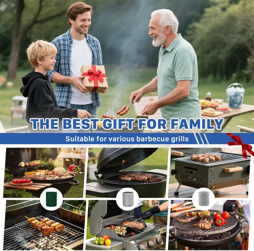 Miniatura 7 de Hillyfe Cepillo de parrilla para exterior, cepillo de parrilla recargable inalámbrico con 3 cabezales de cepillo, cepillos de limpieza eléctricos