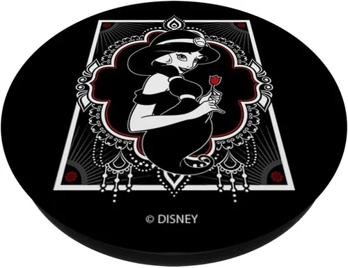 Miniatura 2 de Disney Aladdin Jasmine - PopSockets de agarre y soporte para teléfonos y tabletas en blanco y negro